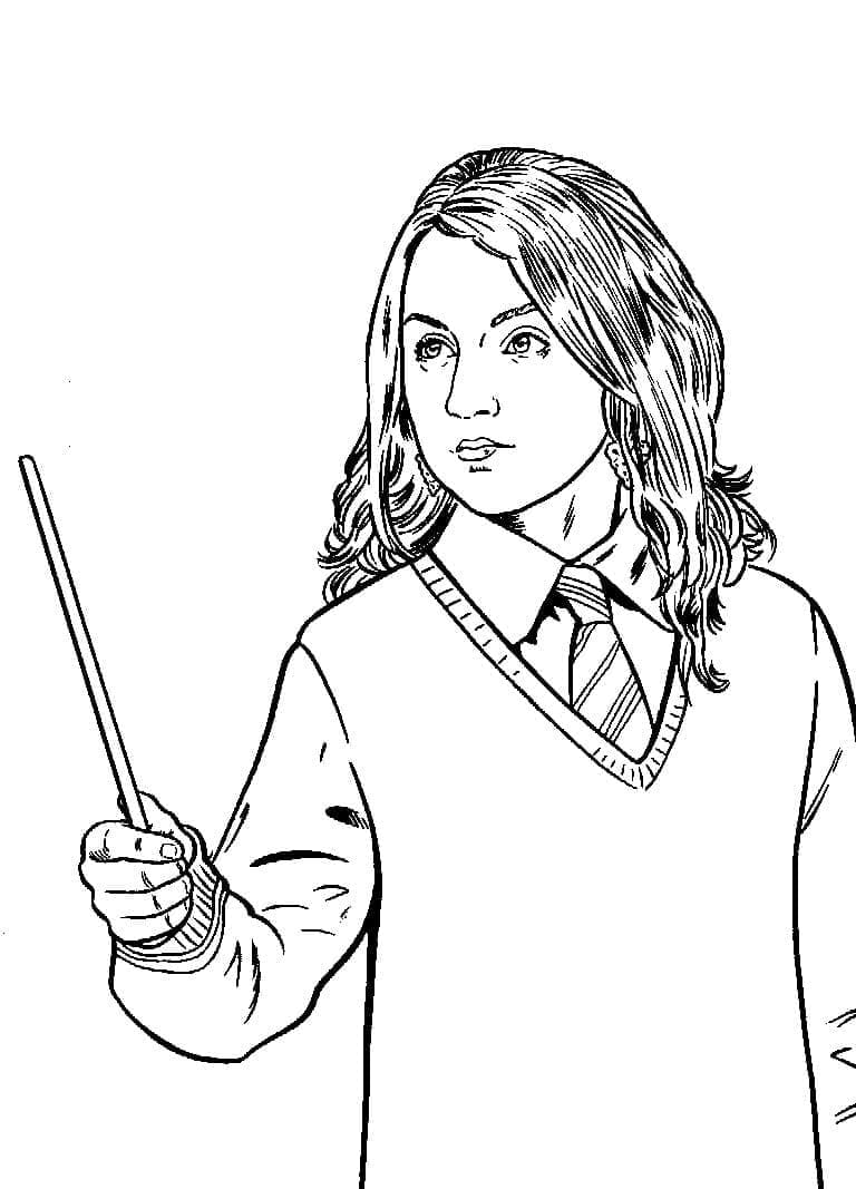 Luna Lovegood dans Harry Potter coloring page