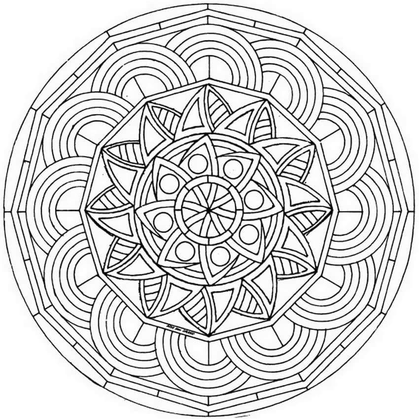 Mandala Celtique 12 coloring page
