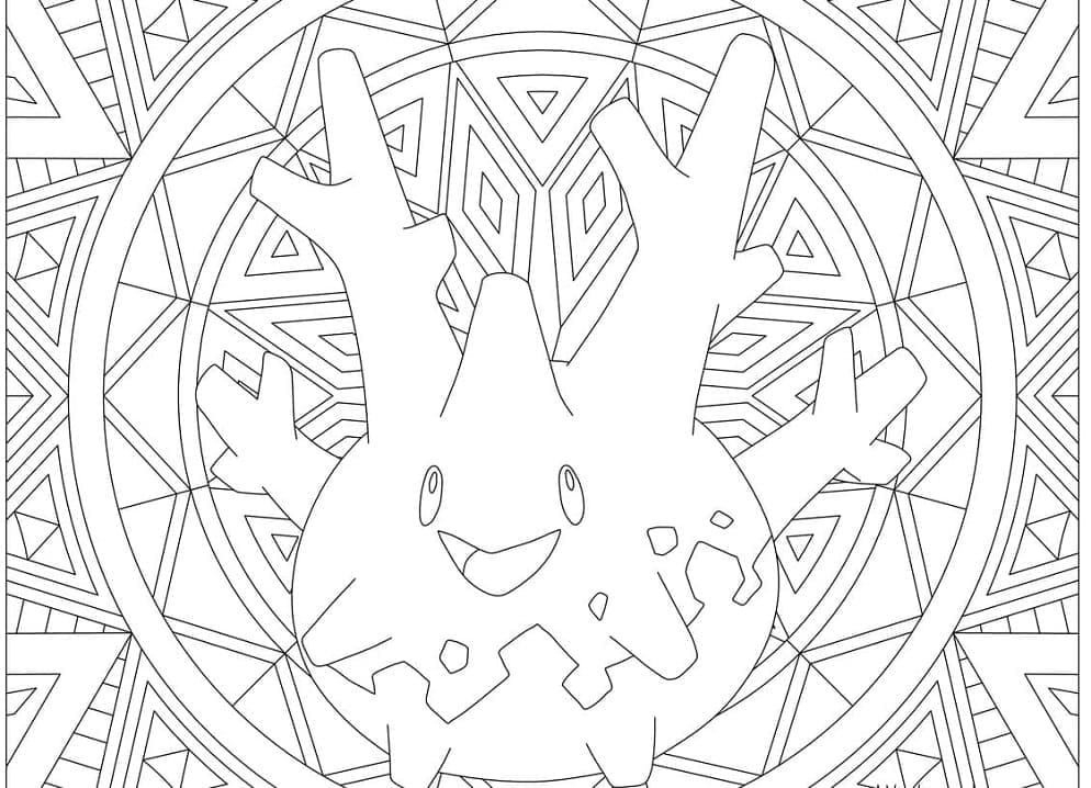 Mandala Pokemon Corayon coloring page