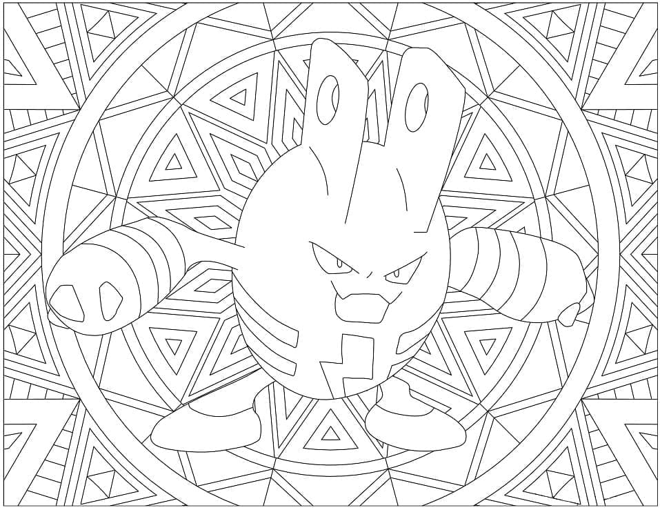 Mandala Pokemon Élekid coloring page