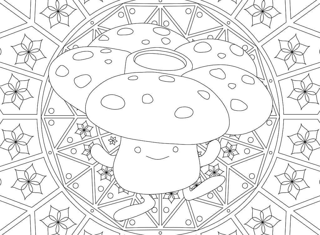 Mandala Pokemon Rafflesia coloring page