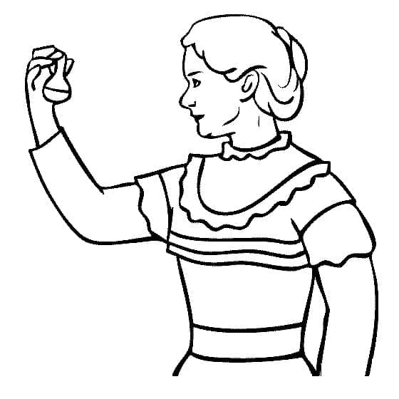 Marie Curie (1) coloring page
