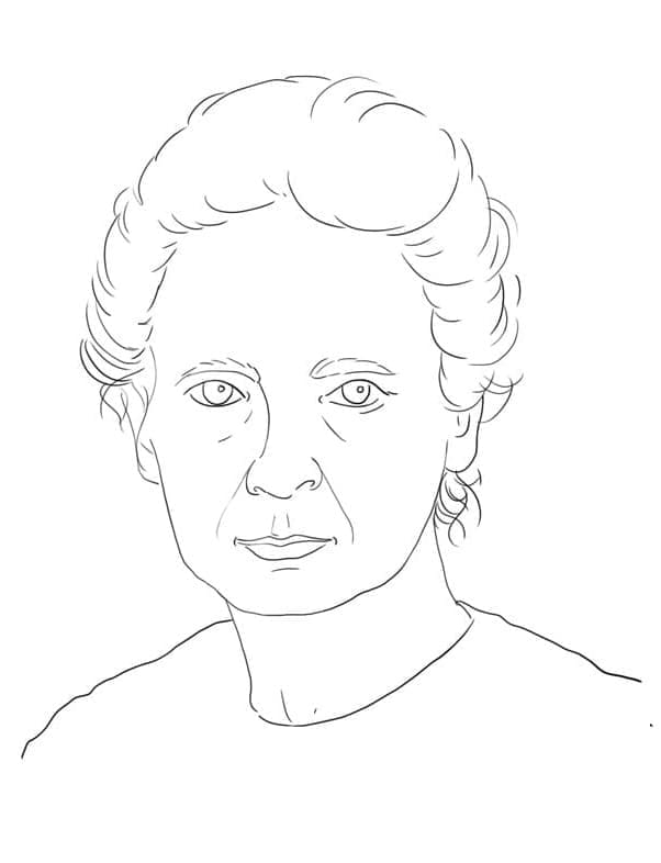 Marie Curie (2) coloring page