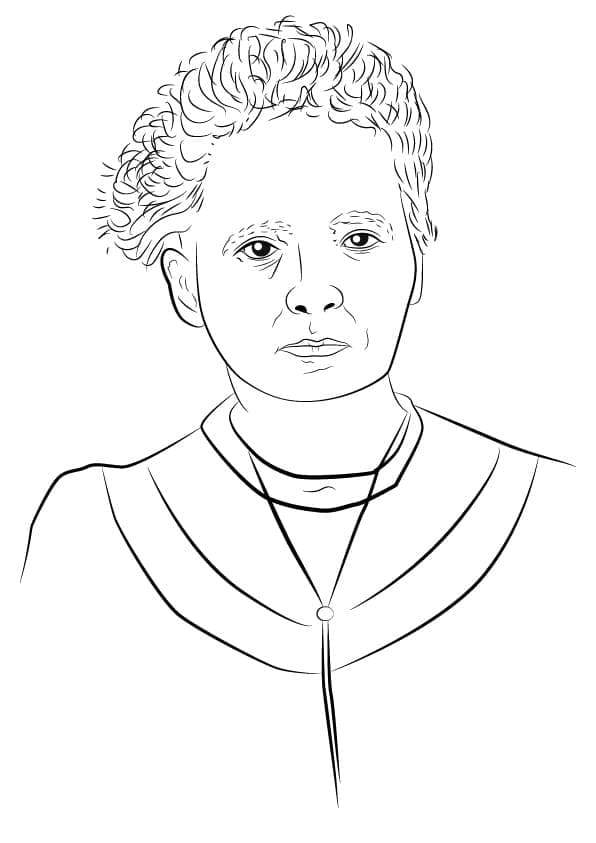 Marie Curie (7) coloring page
