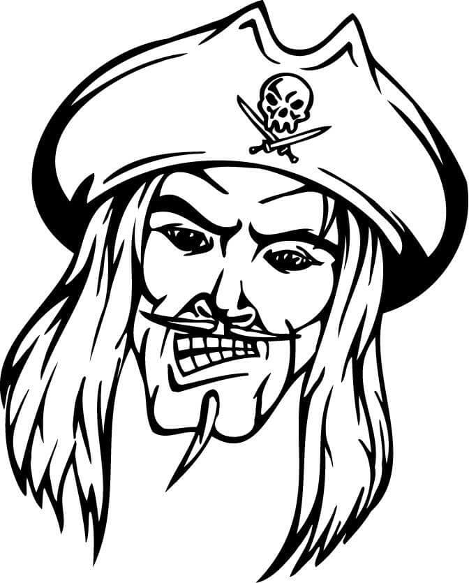 Mascotte de Pirate coloring page