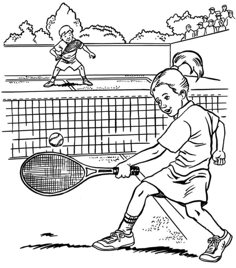 Match de Tennis coloring page