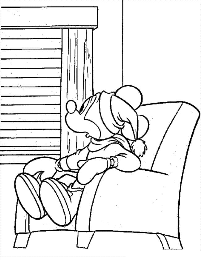 Coloriage Mickey Mouse à la maison