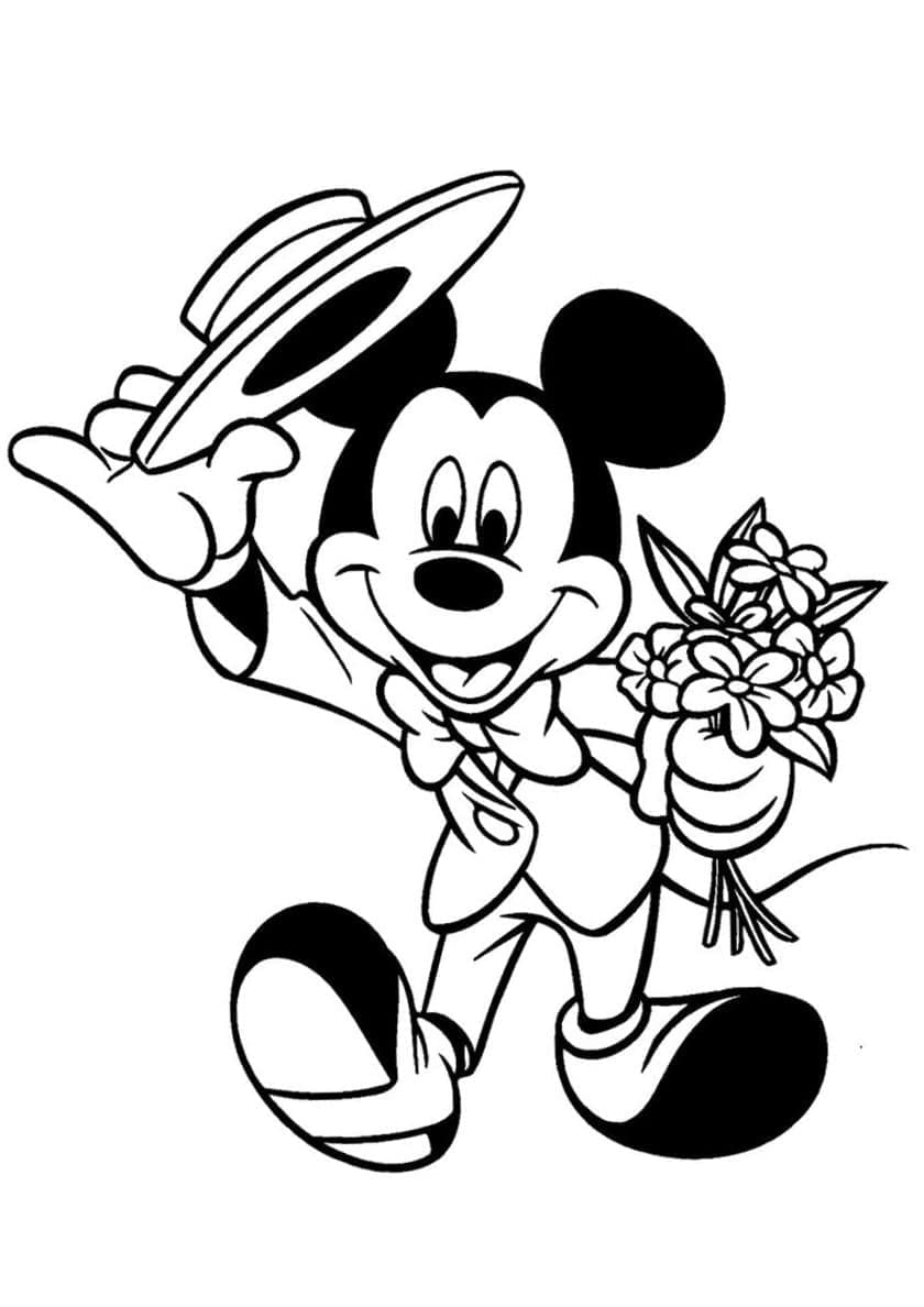 Coloriage Monsieur Mickey Mouse