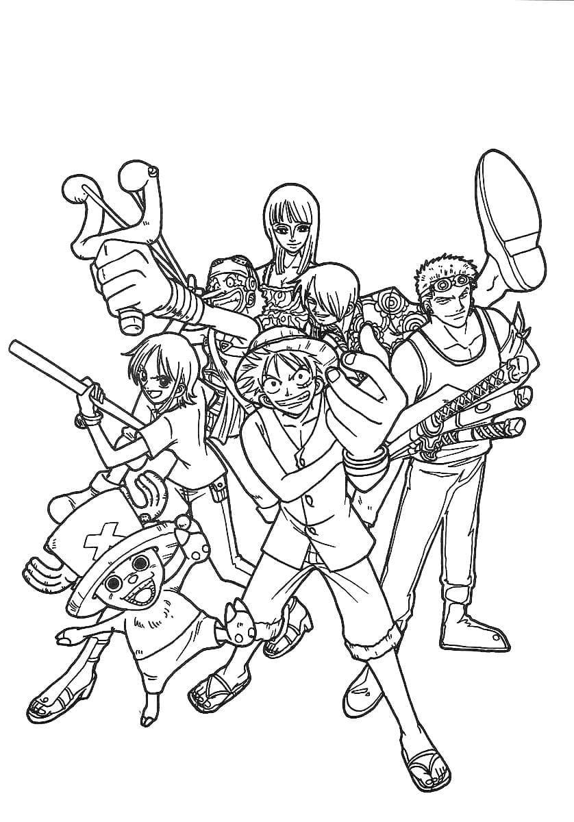 One Piece Anime coloring page