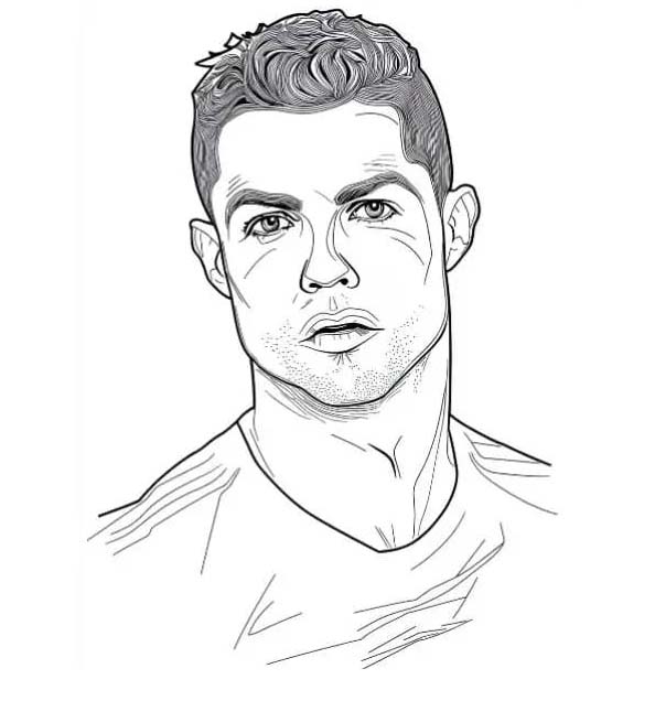 Coloriage Dessin De Cristiano Ronaldo Maillot Foot - télécharger et ...