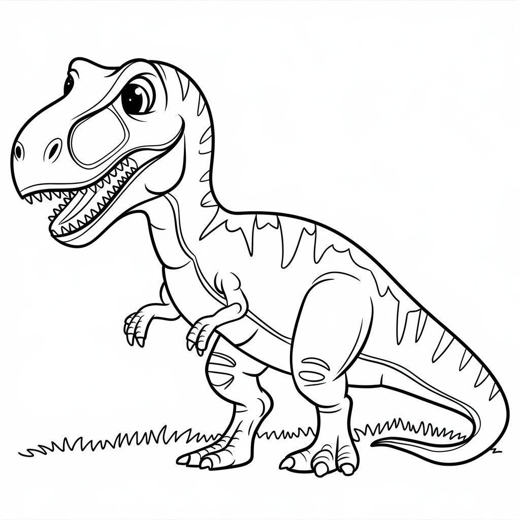 Coloriage Peinture de Dinosaure gratuit