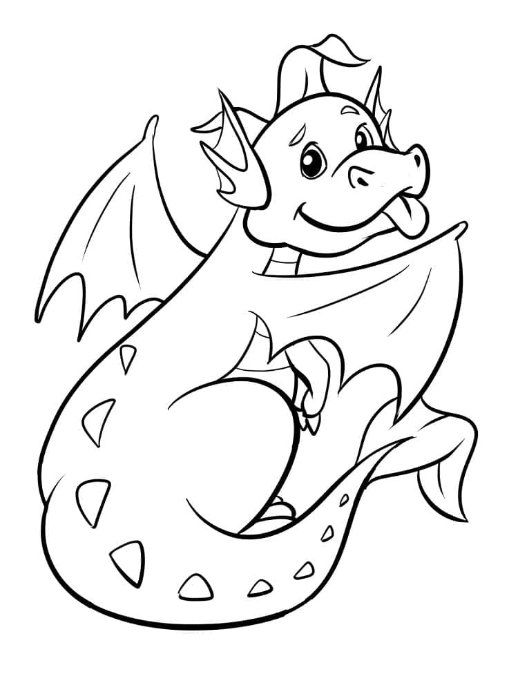 Petit Dragon coloring page