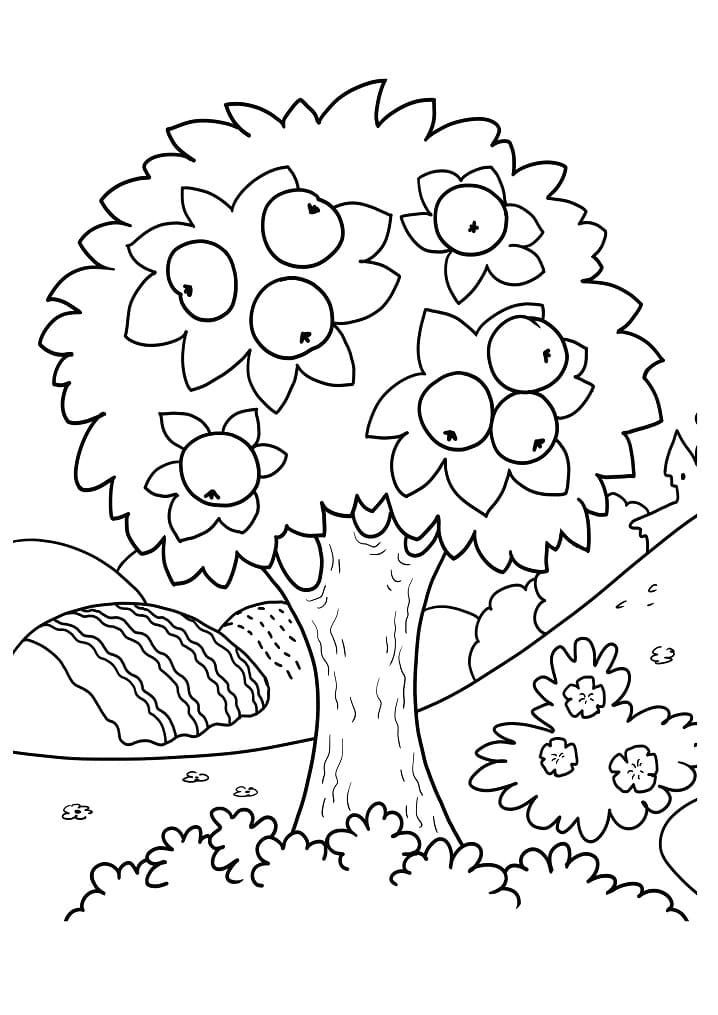 Pommier 1 coloring page
