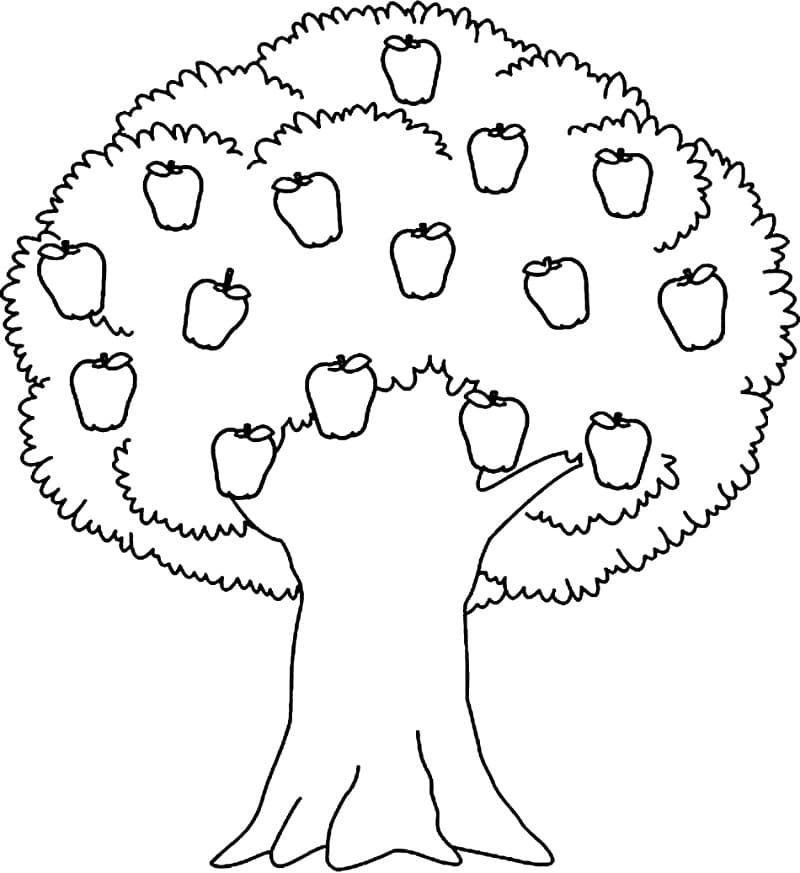 Pommier 2 coloring page
