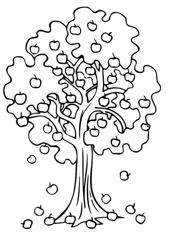 Pommier 8 coloring page