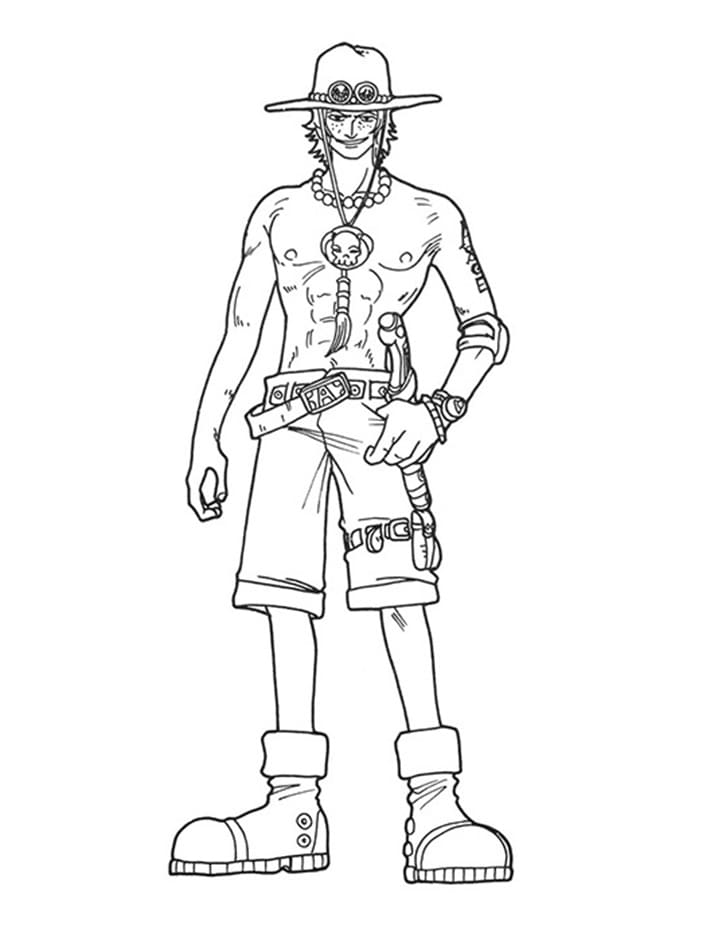 Portgas D. Ace de One Piece coloring page