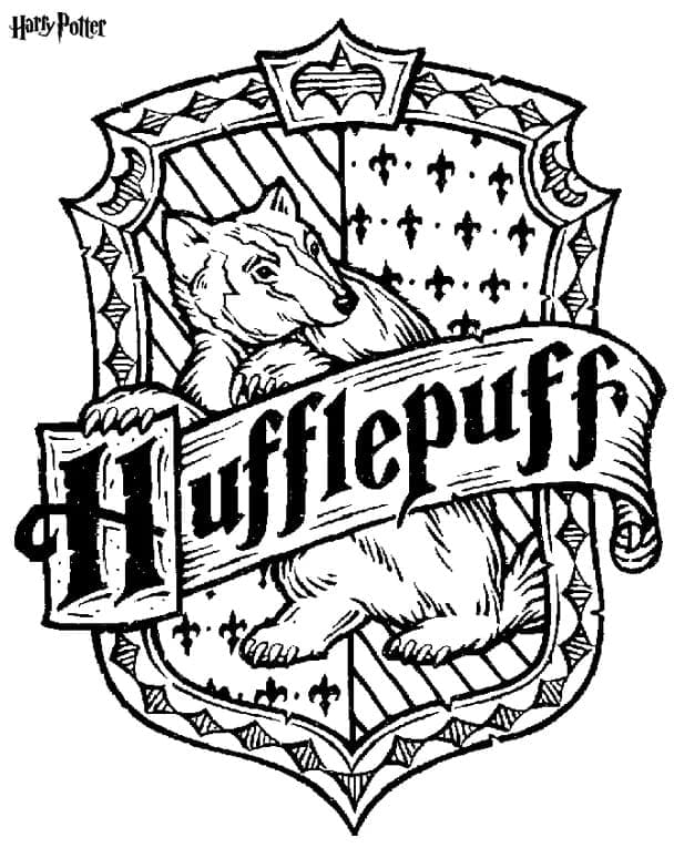 Poufsouffle de Harry Potter coloring page