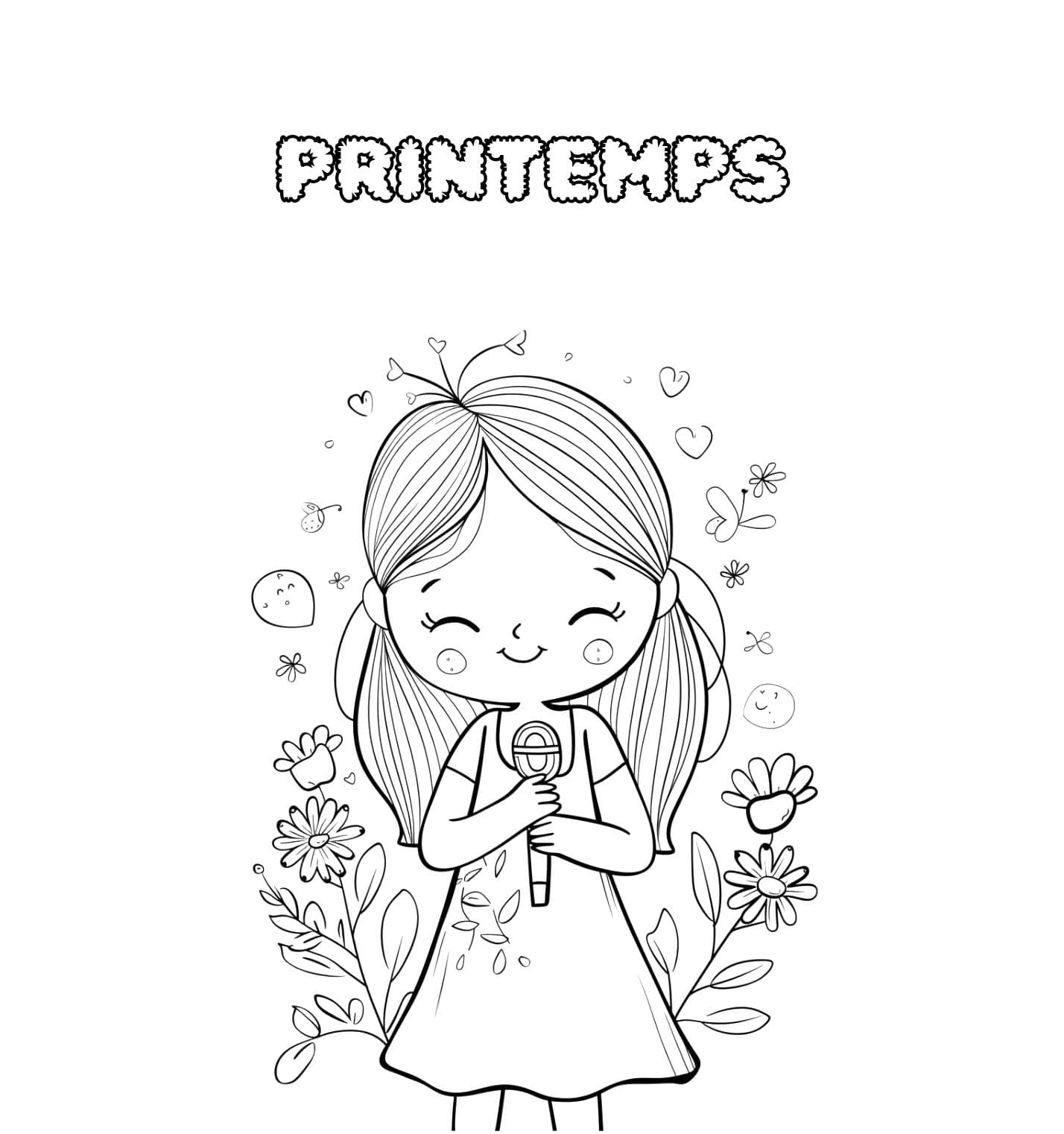 Printemps Pour Les Enfants De 3 An coloring page