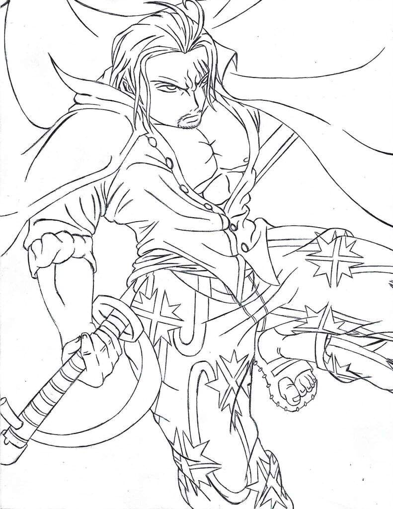 Shanks de One Piece coloring page