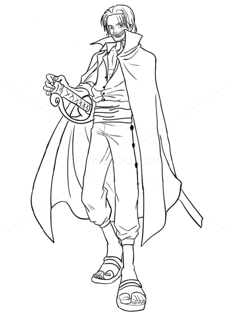 Shanks le Roux de One Piece coloring page