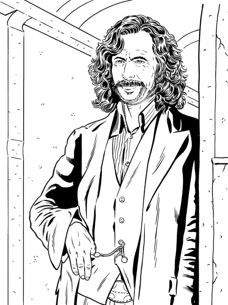 Sirius Black dans Harry Potter coloring page