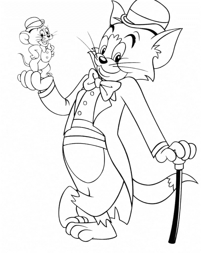 Coloriage Tom et Jerry Gratuit