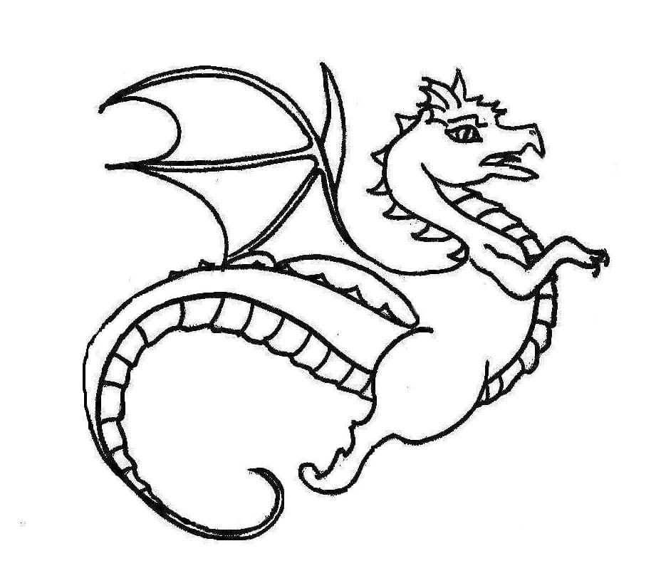 Un Dragon Volant coloring page