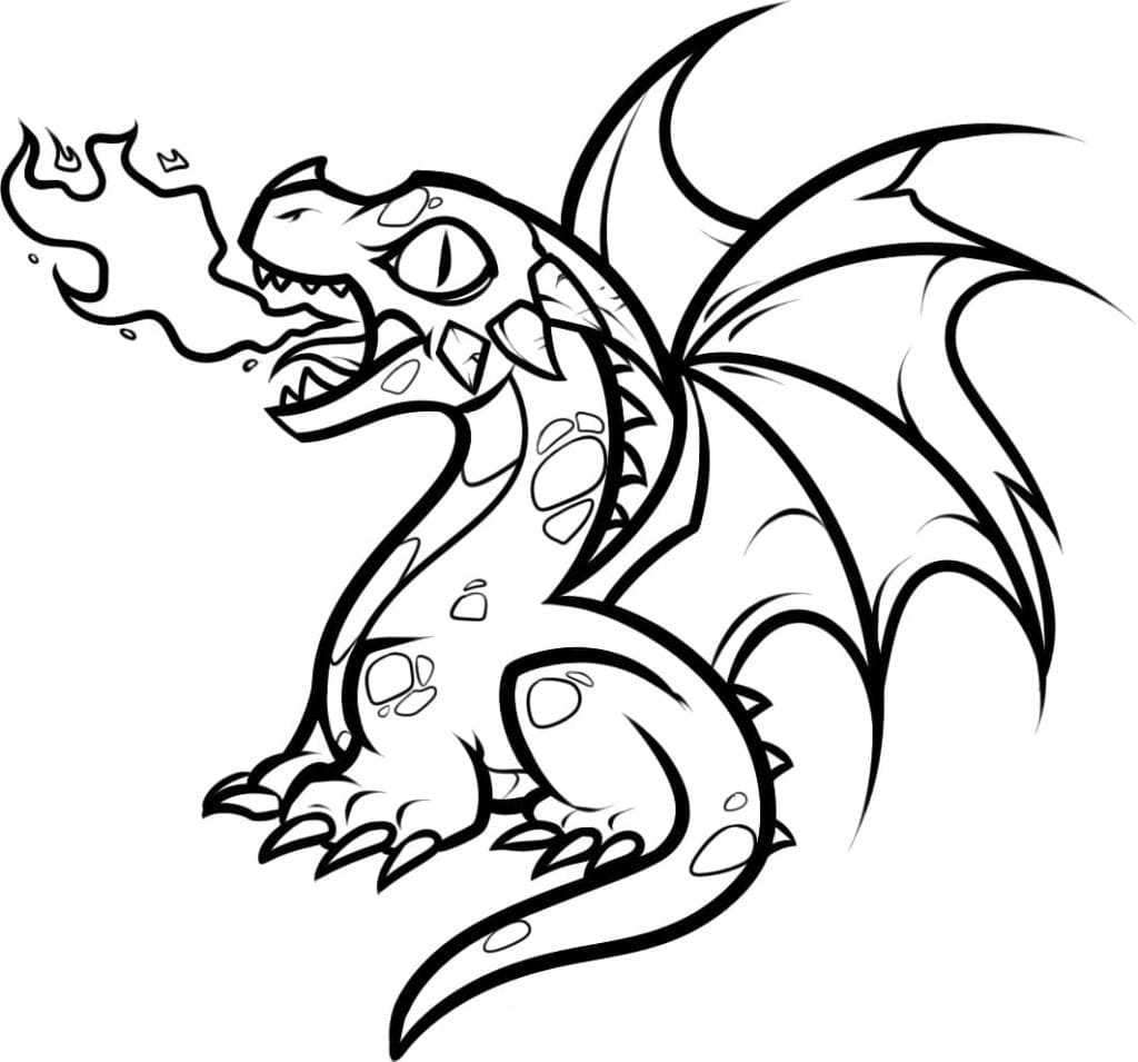 Un Petit Dragon coloring page