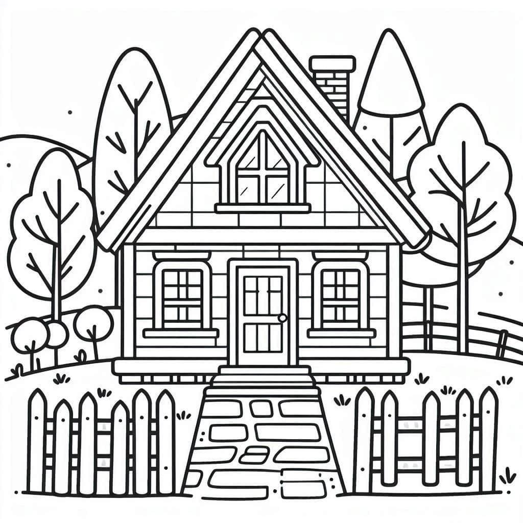 Une Jolie Maison coloring page