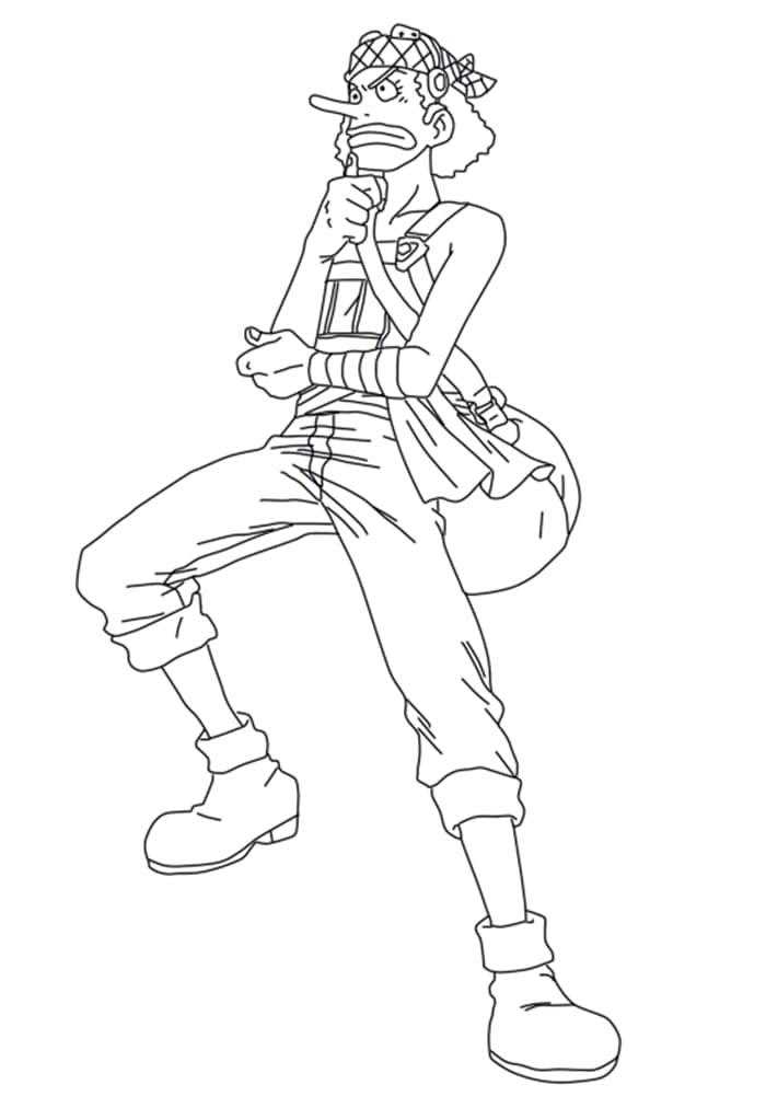 Usopp de Anime One Piece coloring page