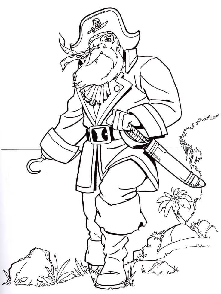 Vieux Pirate coloring page