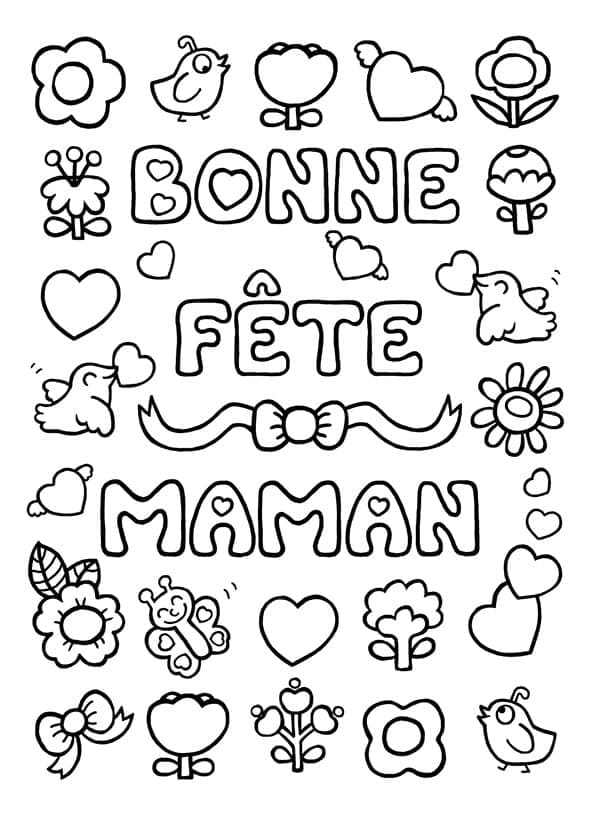 Bonne Fête Maman 1 coloring page