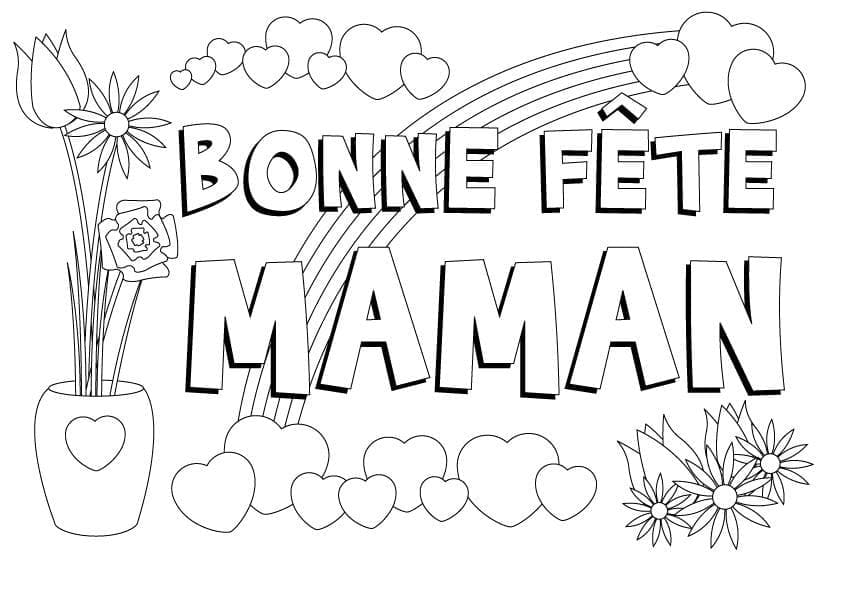 Coloriage Bonne Fête Maman 11