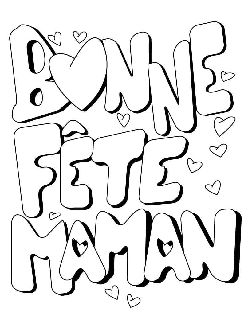 Bonne Fête Maman 21 coloring page