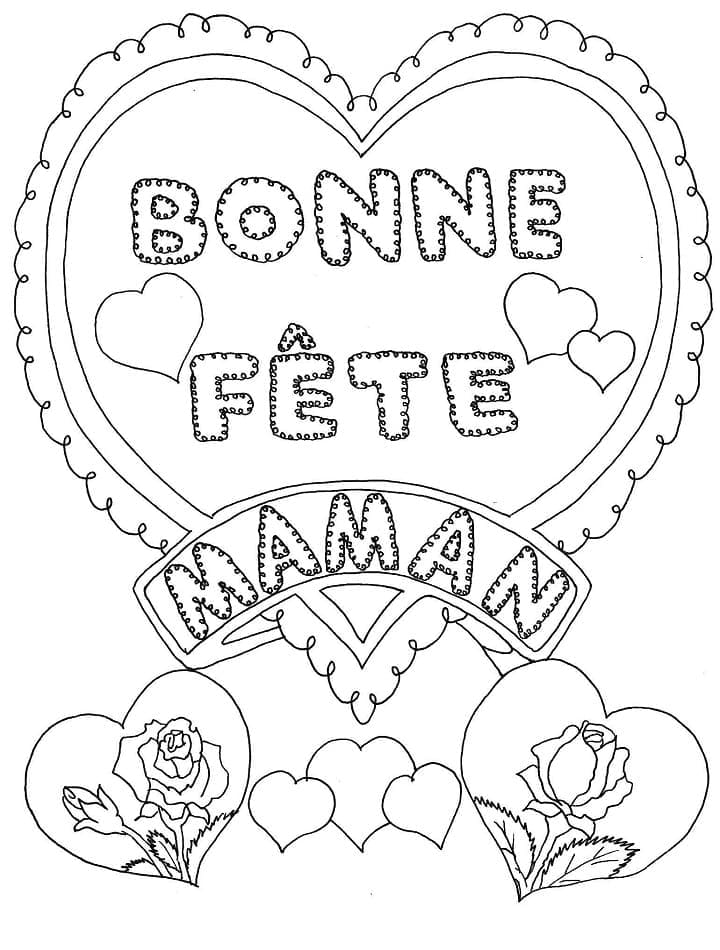 Bonne Fête Maman 3 coloring page