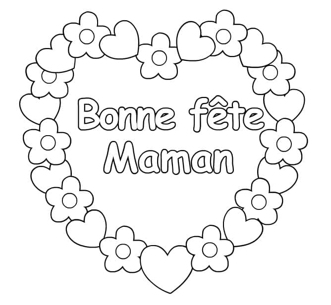 Bonne Fête Maman 4 coloring page