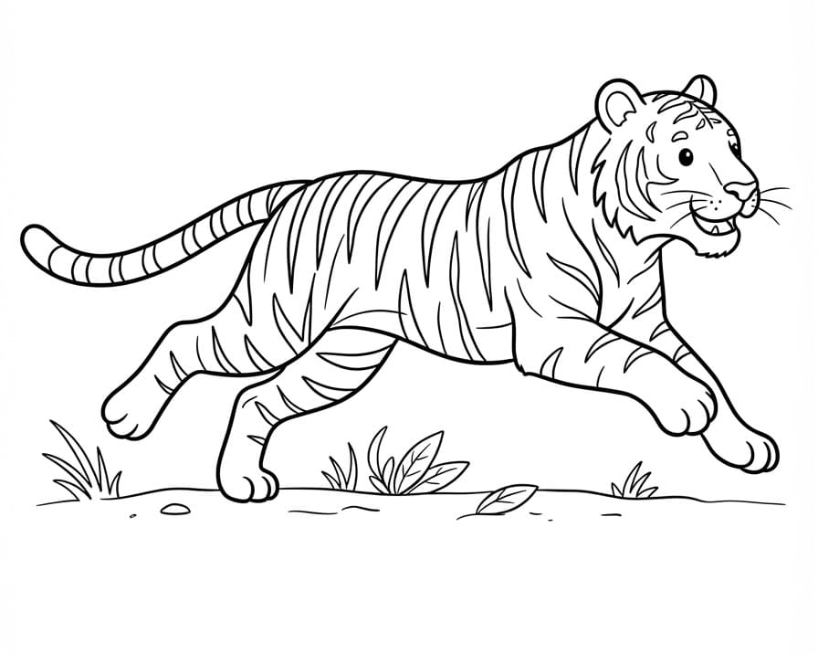 Coloriage Grand Tigre