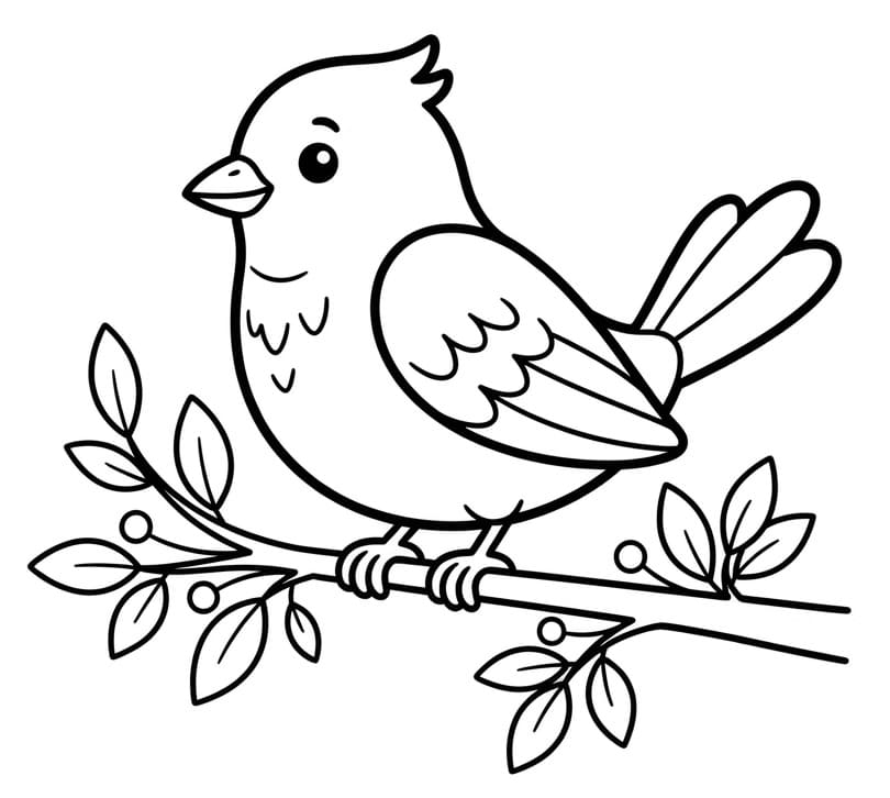 Coloriage L'oiseau s'envole