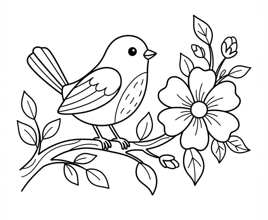 Coloriage Oiseau ordinaire