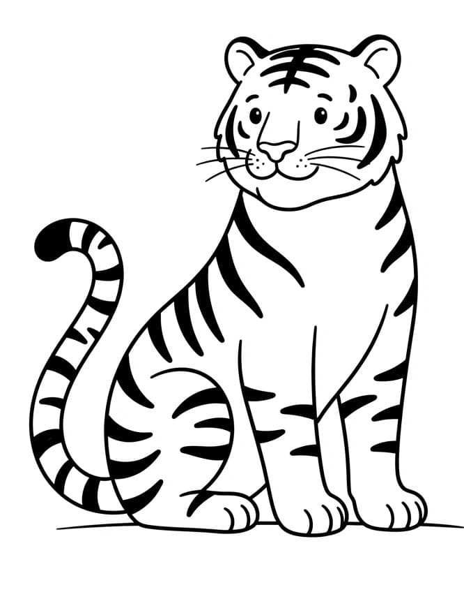 Peinture de Tigre Très cool coloring page