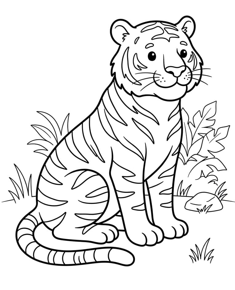 Coloriage Tigre Pour Enfants
