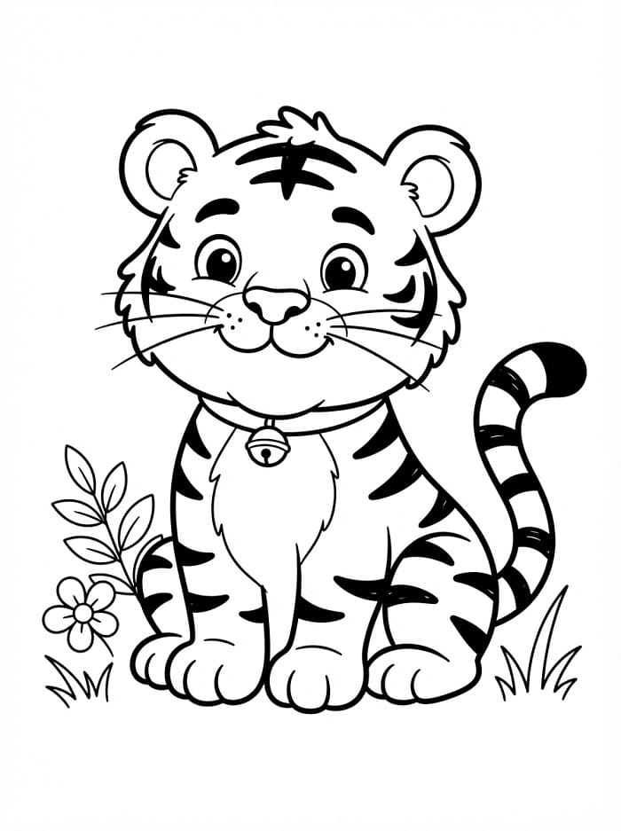 Tigre Pour les Enfants de 2 An coloring page