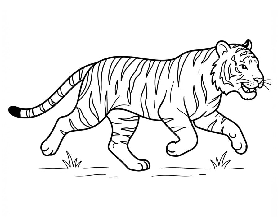 Tigre Pour les Enfants de 5 An coloring page