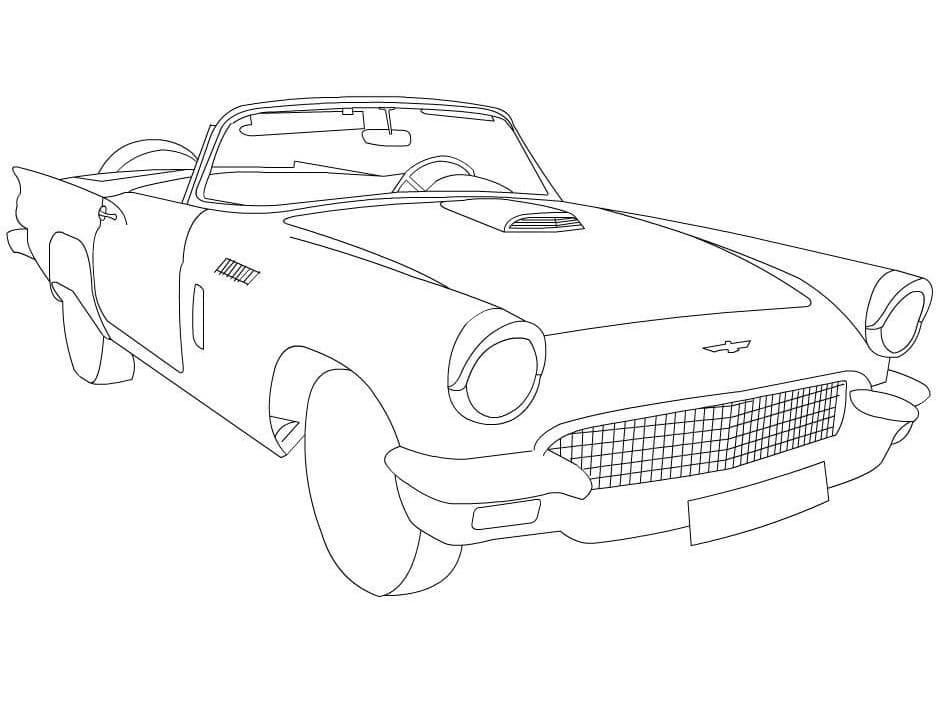 Coloriage 1955 Ford Thunderbird