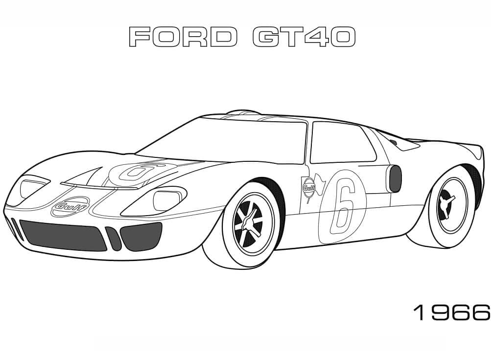 Coloriage 1966 Ford GT40