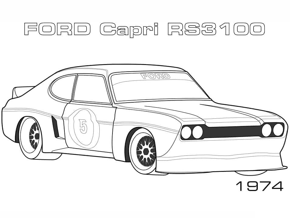 Coloriage 1974 Ford Capri RS3100