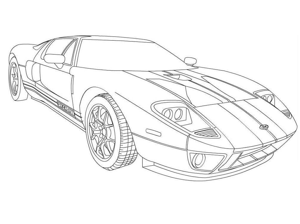 Coloriage 2006 Ford GT
