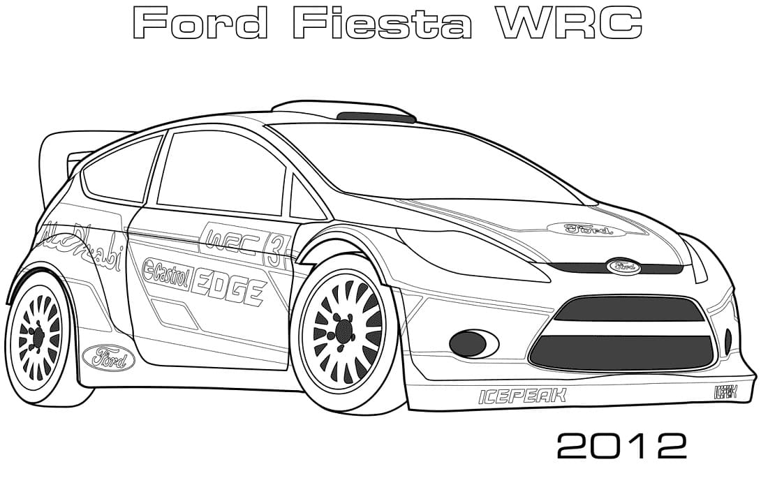 Coloriage 2012 Ford Fiesta WRC
