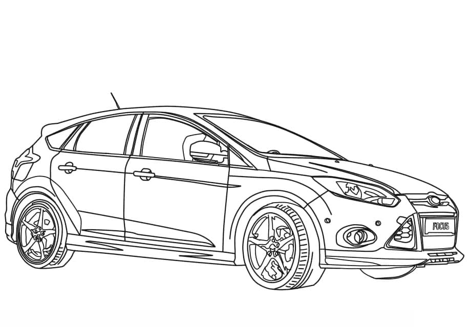 Coloriage 2012 Ford Focus Sport
