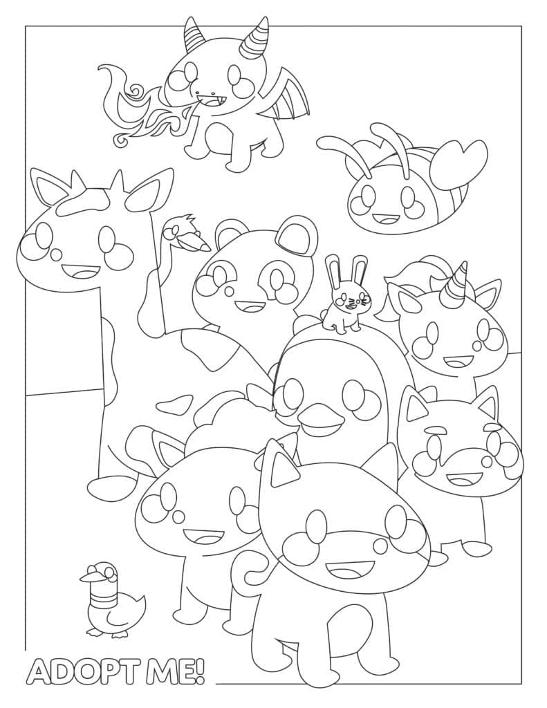 Adopt Me 3 coloring page